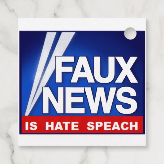Faux News Geschenkanhänger (Rückseite)