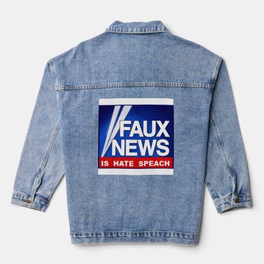 Faux News Jeansjacke (Rückseite)