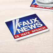 Faux News Rechteckiger Pappuntersetzer (angewinkelt)
