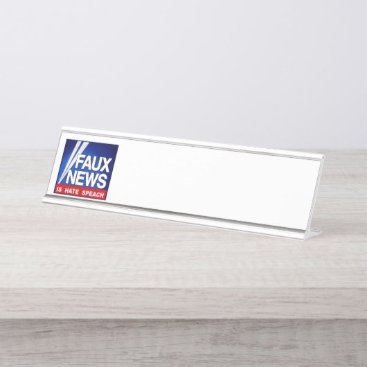 Faux News Schreibtischnamensplakette (Vorderseite )
