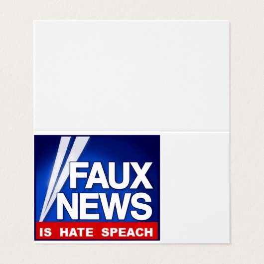 Faux News Visitenkarten (Außenseite Aufgefaltet)