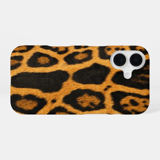 Faux Ocelot Skin iPhone 16 Hülle (Rückseite (Horizontal))