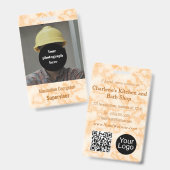 Faux Orange Marble ID Badge Ausweis (Vorder- & Rückseite)