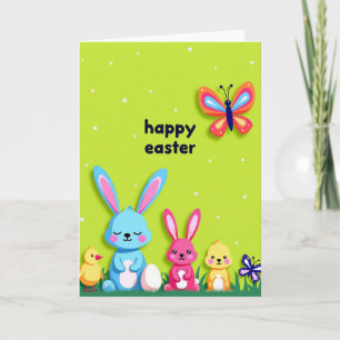 Faux-Papier-Osterfreundekarte Karte