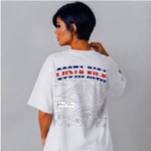 Faux-Patchwork Costa Rica Arenal-Vulkan-Reise Tri-Blend Shirt