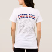 Faux-Patchwork Costa Rica Arenal-Vulkan-Reise Tri-Blend Shirt (Rückseite)