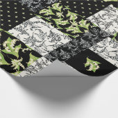 Faux-Patchwork-Geschenkpapier: Maiglöckchen, Schwa Geschenkpapier (Ecke)