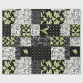 Faux-Patchwork-Geschenkpapier: Maiglöckchen, Schwa Geschenkpapier (Flach)