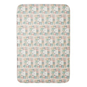 Faux Patchwork Pastel Kitty Cottage Badematte (Vorderseite Vertikal)