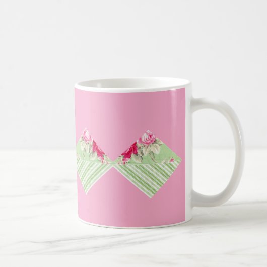 Faux-Patchwork-Tasse Kaffeetasse (Rechts)