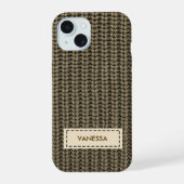 Faux-Pullover-Kapitzelimitierte Namen-Telefonabdec iPhone 15 Hülle (Rückseite)