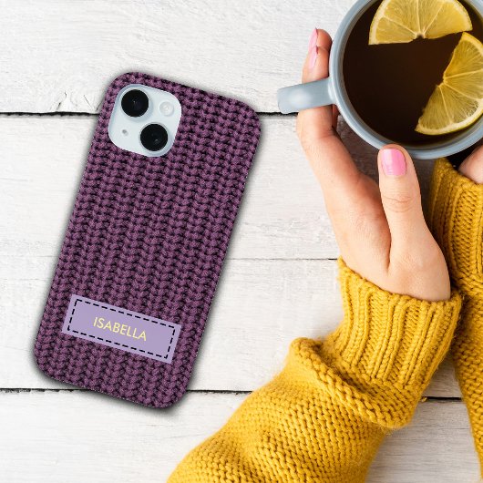 Faux-Pullover-Strick-Custom-Name-Phone-Cover Case-Mate iPhone Hülle