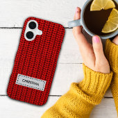 Faux-Pullover-Strick-Custom-Name-Phone-Cover Case-Mate iPhone Hülle