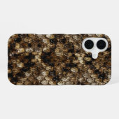 Faux Rattlesnake Snakeskin iPhone 16 Hülle (Rückseite (Horizontal))