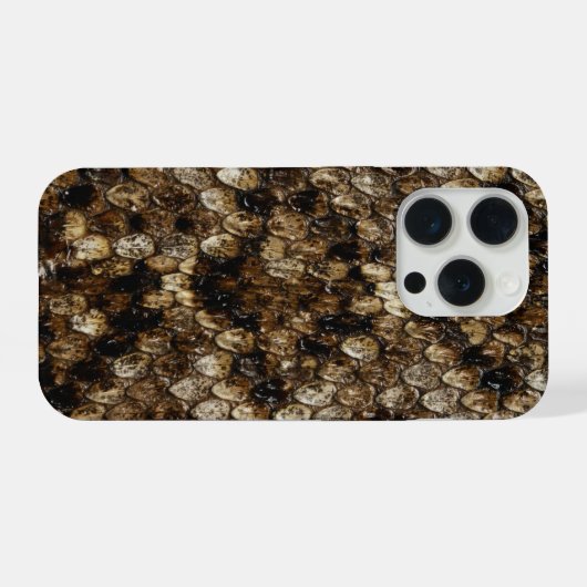 Faux Rattlesnake Snakeskin iPhone Hülle (Rückseite (Horizontal))