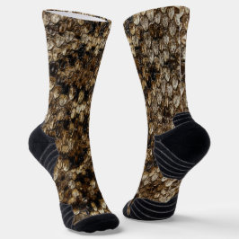 Faux Rattlesnake Snakeskin Socken