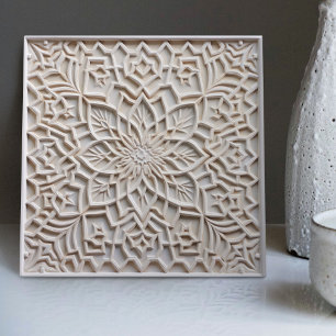 Faux-Relief-Blumen-Marokkanischer Fliesen-Heimdeko Fliese