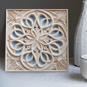 Faux-Relief-Blumen-Marokkanischer Fliesen-Heimdeko Fliese