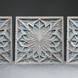 Faux-Relief-Blumen-Marokkanischer Fliesen-Heimdeko Fliese