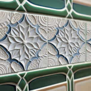 Faux-Relief-Blumen-Marokkanischer Fliesen-Heimdeko Fliese