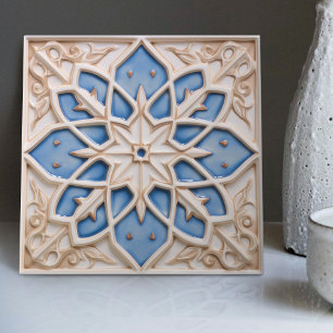 Faux-Relief-Blumen-Marokkanisches Fliesen-Homedeko Fliese