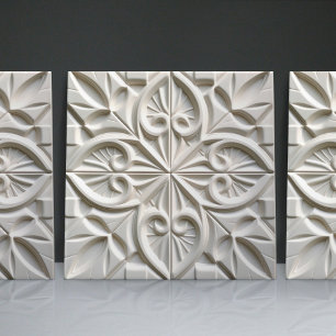 Faux-Relief-Blumen-Marokkanisches Fliesen-Homedeko Fliese