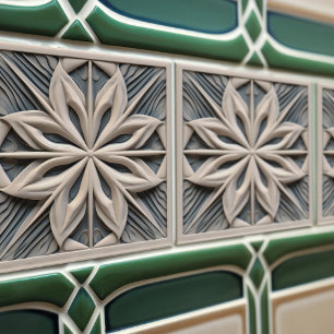 Faux-Relief-Blumen-Marokkanisches Fliesen-Homedeko Fliese