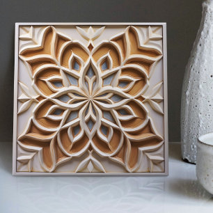 Faux-Relief-Blumen-Marokkanisches Fliesen-Homedeko Fliese