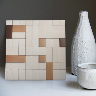 Faux-Relief-Holz Weiß Minimalistisches Wohndesign Fliese
