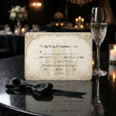 Faux-Relief-Stein-Kathedrale-Skizze Formal RSVP Karte