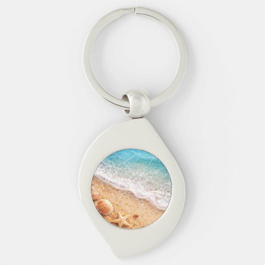 Faux resin ocean art key chain schlüsselanhänger (Vorderseite)