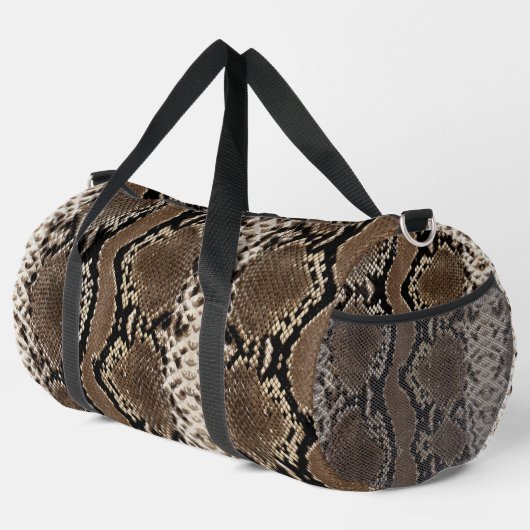 Faux Reticulated Python Snake Skin Duffle Bag (Rechte Ecke)
