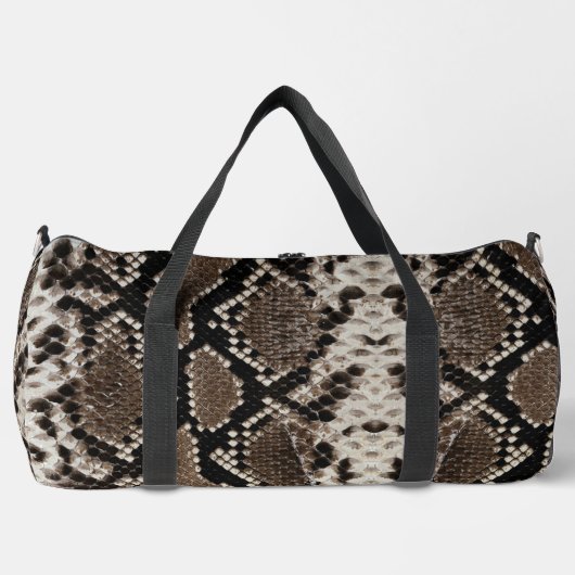 Faux Reticulated Python Snake Skin Duffle Bag (Vorderseite)