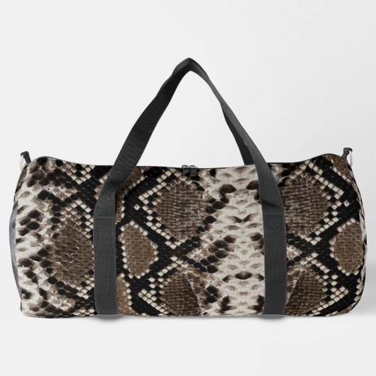 Faux Reticulated Python Snake Skin Duffle Bag (Rückseite)