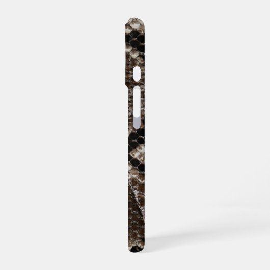 Faux Reticulated Python Snake Skin iPhone 16 Hülle (Linke Seite)