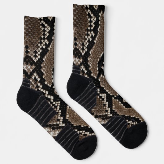 Faux Reticulated Python Snakeskin Socken (Rechts)