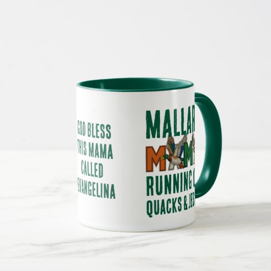 Faux Rhinestone MALLARD MAMA Tasse (VorderseiteRechts)