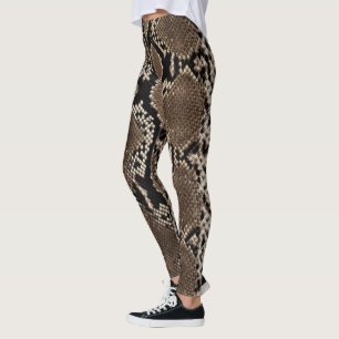 Faux Rock Python Schlangenhaut Leggings