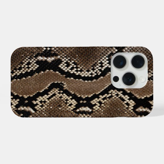 Faux Rock Python Snake Skin iPhone Hülle (Rückseite (Horizontal))