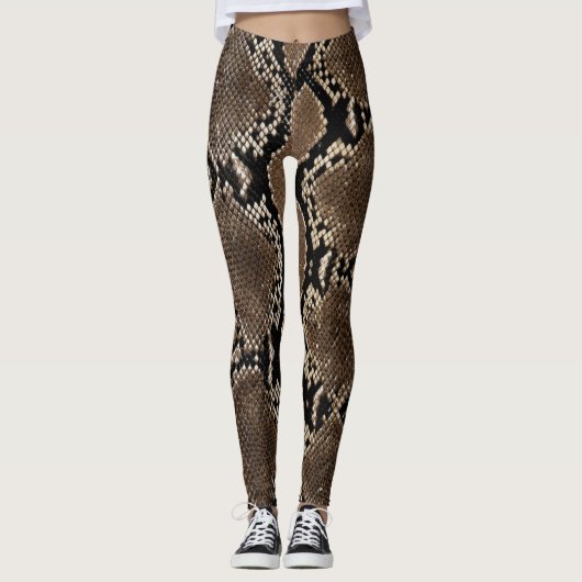 Faux Rock Python Snake Skin Leggings (Vorderseite)