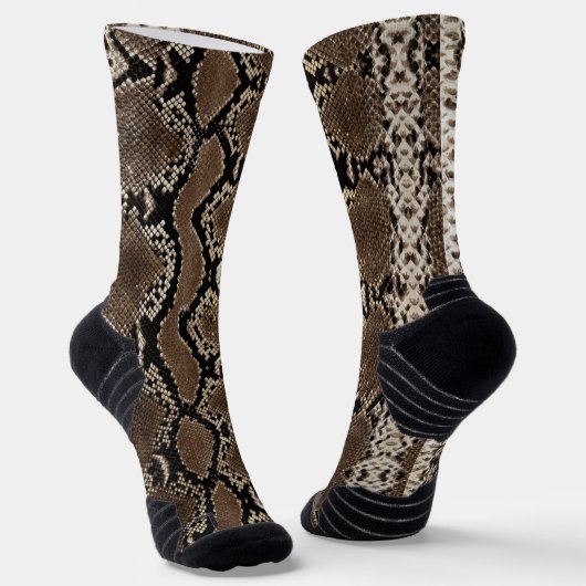 Faux Rock Python Snakeskin Socken (Gewinkelt)
