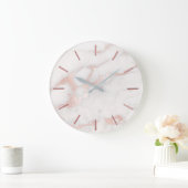 faux rose gold marble stone design große wanduhr (Zuhause)