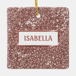 Faux-Roségold-Glitter-Textur-Look & Benutzerdefini Keramikornament