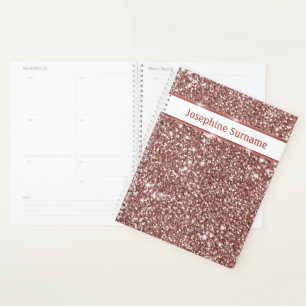 Faux-Roségold-Glitter-Textur-Look & Benutzerdefini Planer