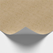 Faux Rustic Tan Kraft Paper Look Geschenkpapier (Ecke)
