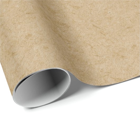 Faux Rustic Tan Kraft Paper Look Geschenkpapier (Rolleneckpunkt)