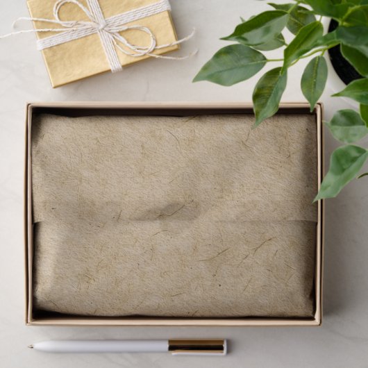 Faux Rustic Tan Kraft Paper Look Seidenpapier (Geschenk)