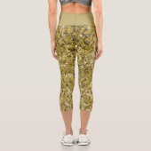Faux Sequin Gold Pattern  Capri Leggings (Rückseite)