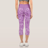 Faux Sequin Pink Pattern Capri Leggings (Rückseite)