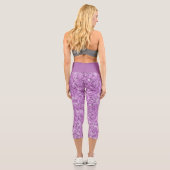 Faux Sequin Pink Pattern Capri Leggings (Rückseite)